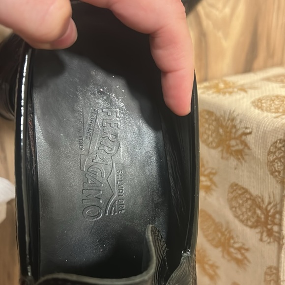 Ferragamo black patent leather driving moccasins main image 4